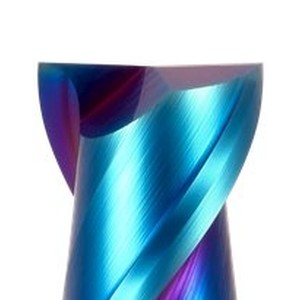 HRC65 Nano Blue 2-Flute Flat End Mill — Nano Blue