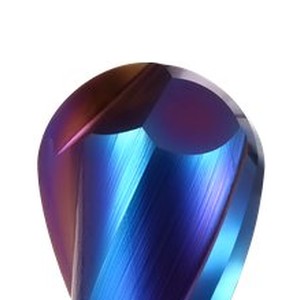 HRC65 Nano Blue 2-Flute Ball Nose End Mill — Nano Blue
