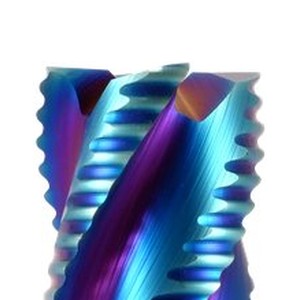 HRC65 Nano Blue 4-Flute Roughing End Mill — Nano Blue