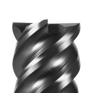 HRC70 Deep Black 4-Flute Flat End Mill — Deep Black